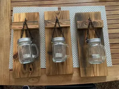 Wanddeko mit Glas - kleine Ausführung